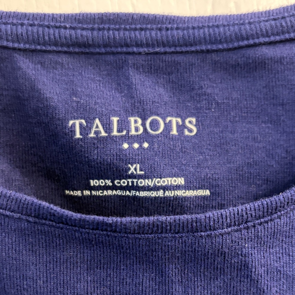 Talbots Navy Blue Long Sleeve Shirt - Picture 2 of 3